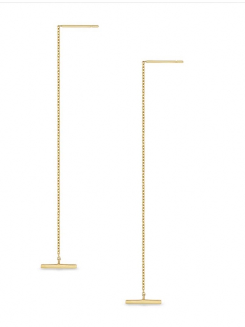 10K Gold Hanging Earrings - Picture 6 of 7
